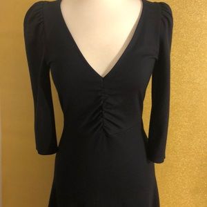 Express little black a-line ruched dress
